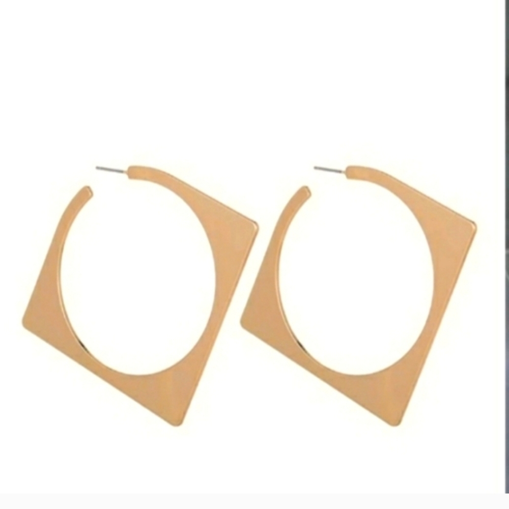 NEW GEOMETRIC square Hoops